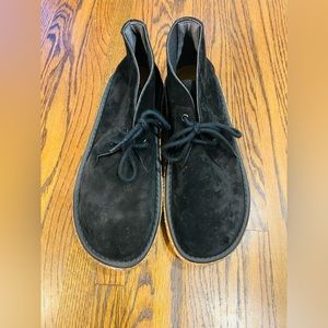 New Birkenstock Gary In Black Suede Lace Up Shoe Size 44 Cork Footbed $285